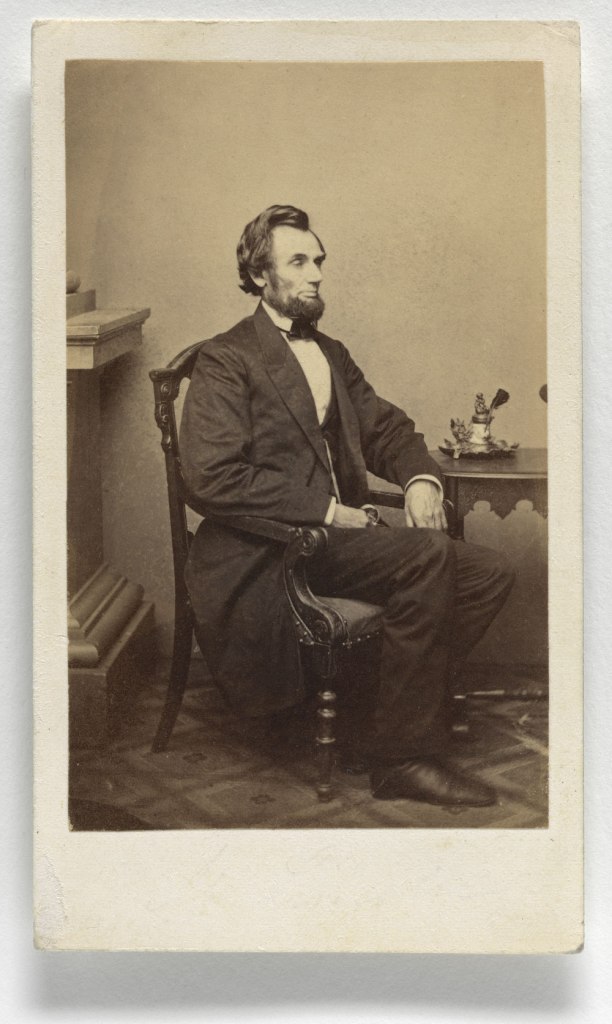 Alexander Gardner (American born Scotland, 1821-1882) 'Abraham Lincoln' 1863 from the exhibition 'Dark Fields of the Republic: Alexander Gardner Photographs, 1859-1872' at the National Portrait Gallery, Washington, Sept 2015 - March 2016