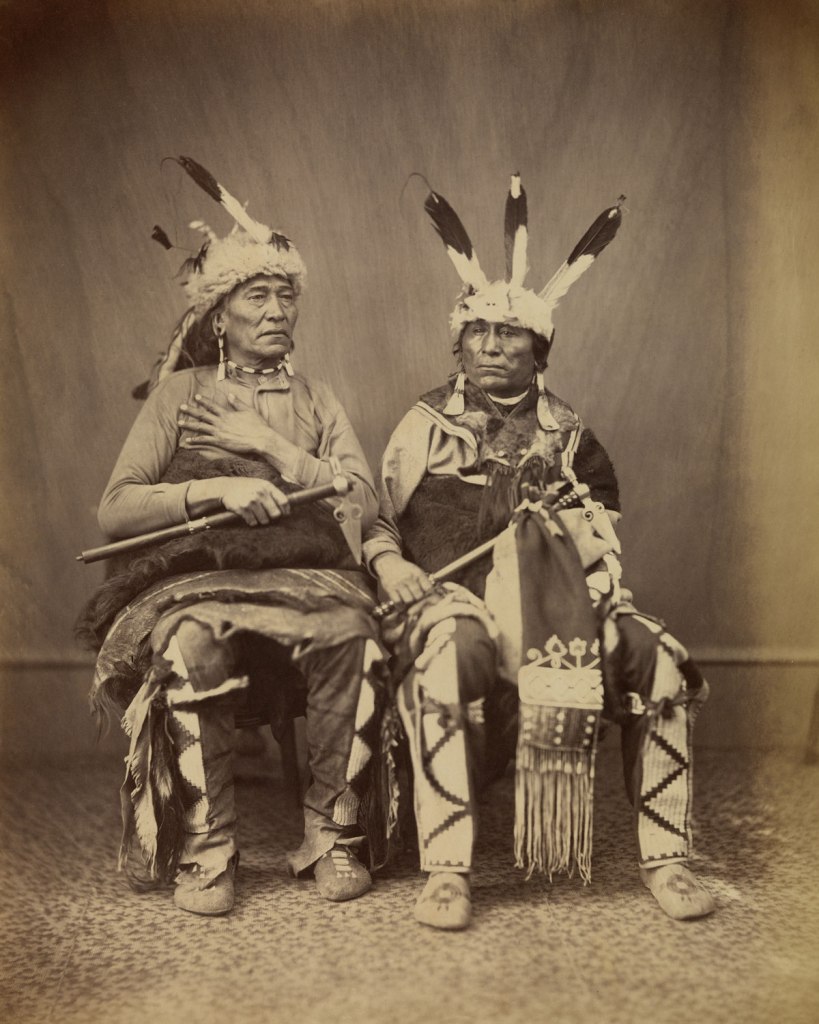 Alexander Gardner (American born Scotland, 1821-1882) 'Ihanktonwan Nakota delegates Long Foot and Little Bird, Washington, D.C.' 1867