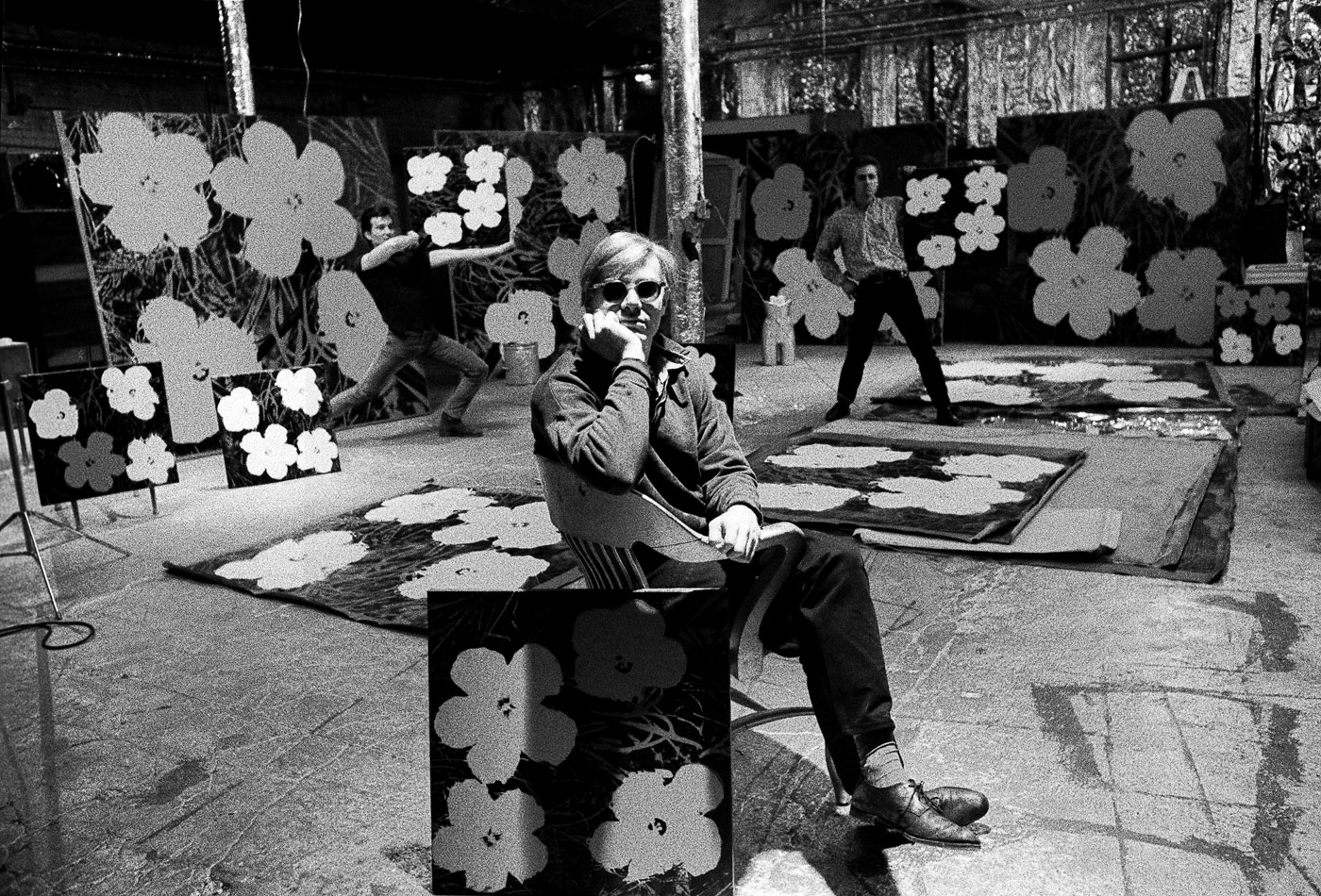 Ugo Mulas (Italian, 1928-1973) 'Andy Warhol, Gerard Malanga and Philip Fagan in New York' 1964