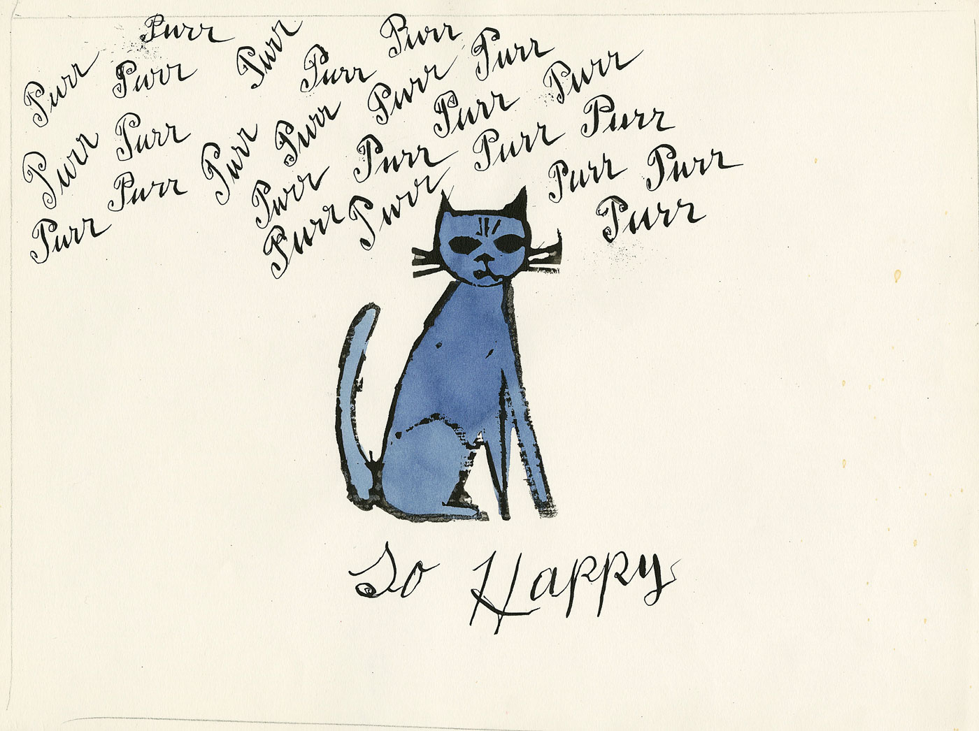 Andy Warhol (American 1928-1987) Julia Warhola (American 1892-1972) 'So Happy' 1950s