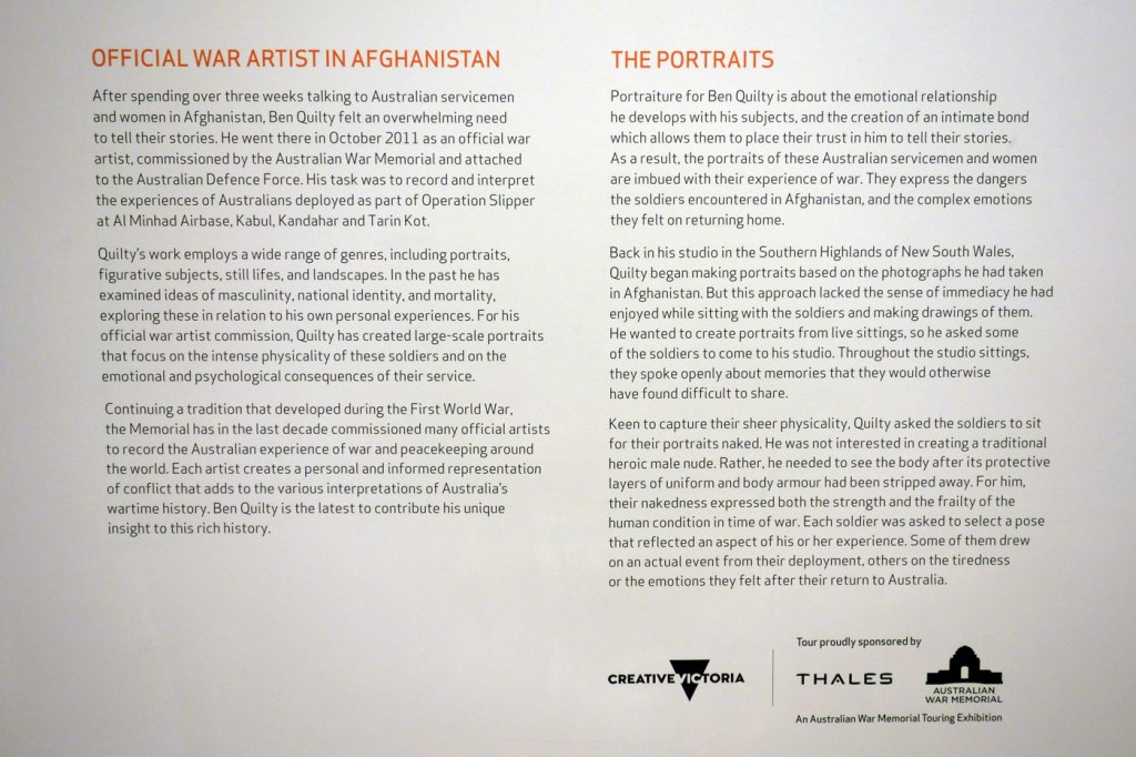 Introductory text from the exhibition 'Ben Quilty: After Afghanistan' at the Castlemaine Art Gallery