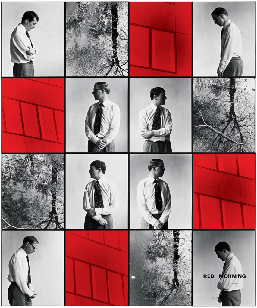 Gilbert & George (Gilbert Prousch, British born Italy, 1943; George Passmore, British, b. 1942) 'RED MORNING DEATH' 1977