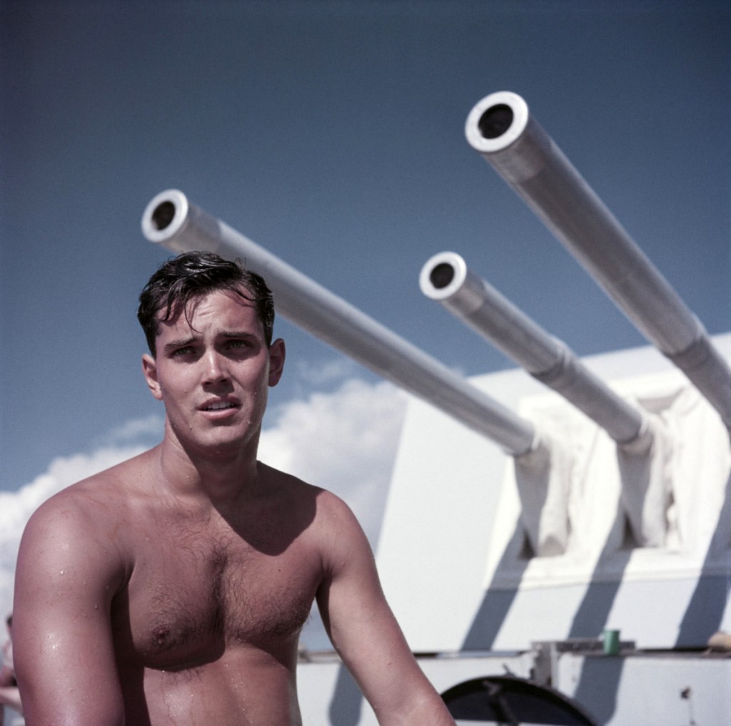 Robert Capa (American, 1913-1954) 'Jeffrey Hunter on the set of 'Single-Handed (Sailor of the King)'' Malta, 1952