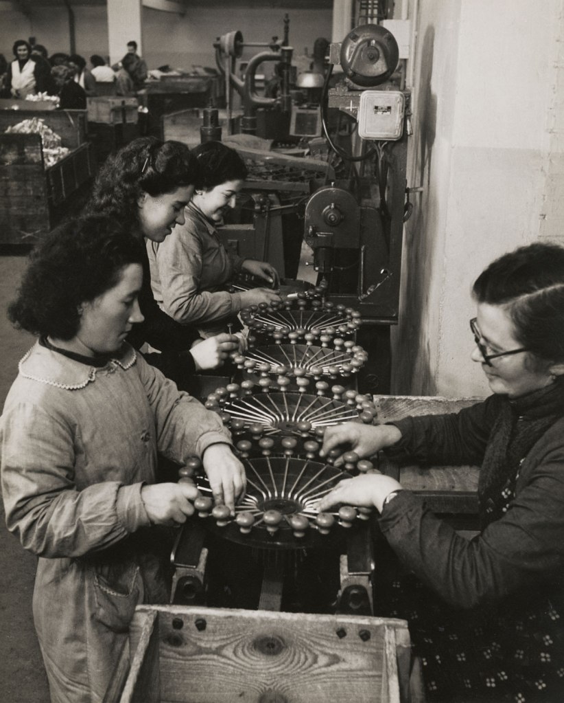 François Kollar (French born Slovakia, 1904-1979) 'Untitled [Fabrication des moulins à légumes, usine Moulinex, Alençon]' [Production of vegetable mills, Moulinex factory, Alençon] 1950