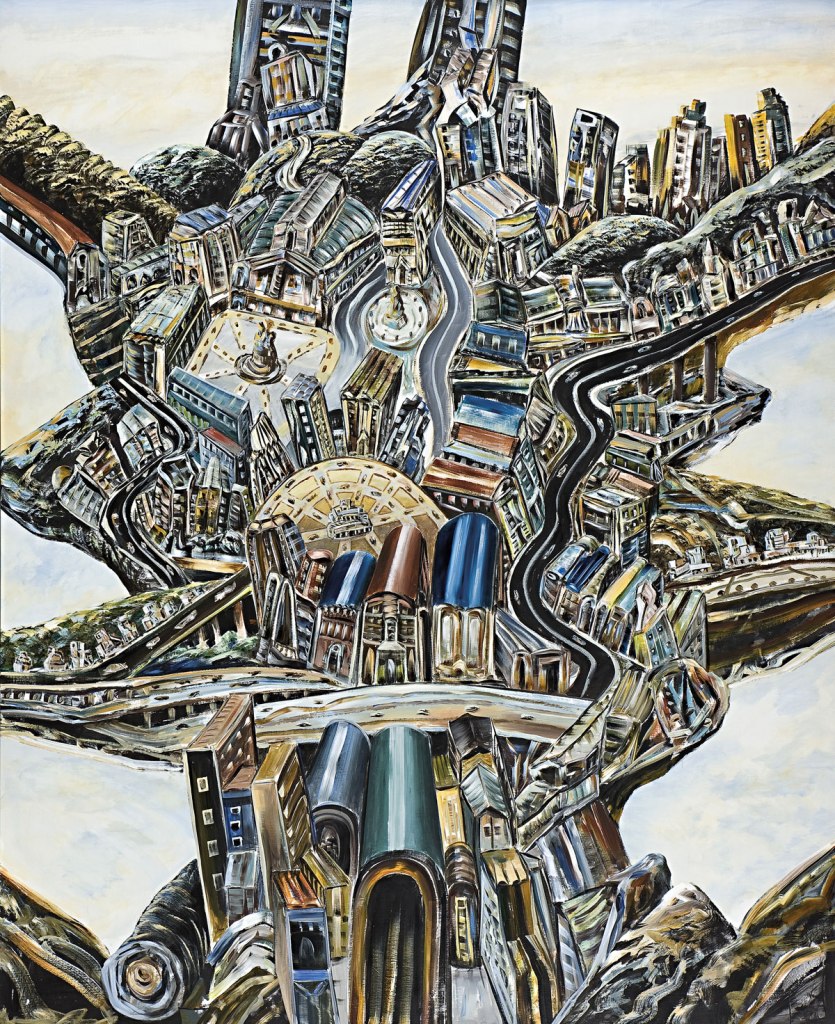 Jan Senbergs (born Latvia 1939, arrived Australia 1950, died Melbourne 2024) 'The elated city' 2009 