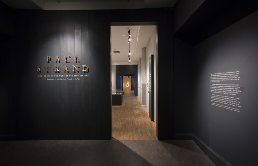 Installation photograph of the exhibition 'Paul Strand: Photography and Film for the 20th Century' at the Victoria & Albert Museum, London