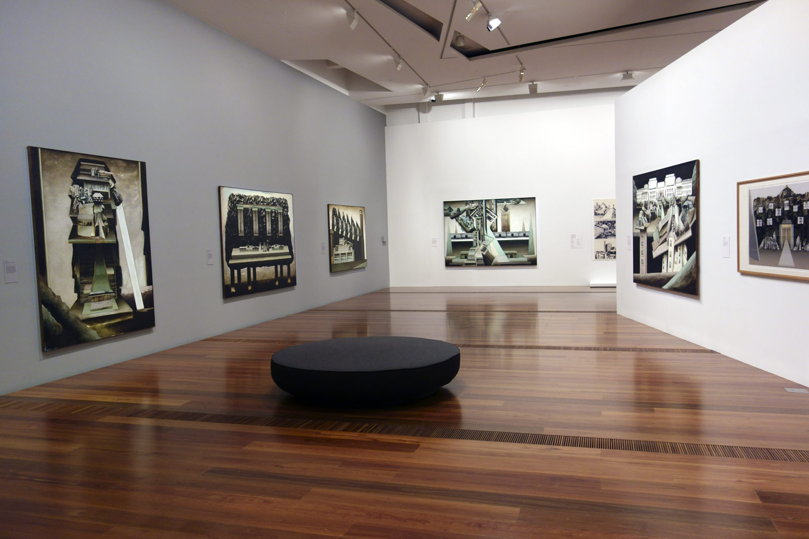Installation view of the exhibition 'Jan Senbergs: Observation - Imagination' at The Ian Potter Centre: NGV Australia