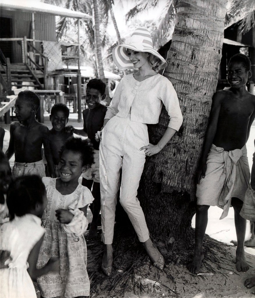 Henry Talbot (Germany 1920 - Australia 1999, Australia from 1940) 'No title (Fashion illustration model wearing cropped pants and jacket, Papua New Guinea)' 1961-1966