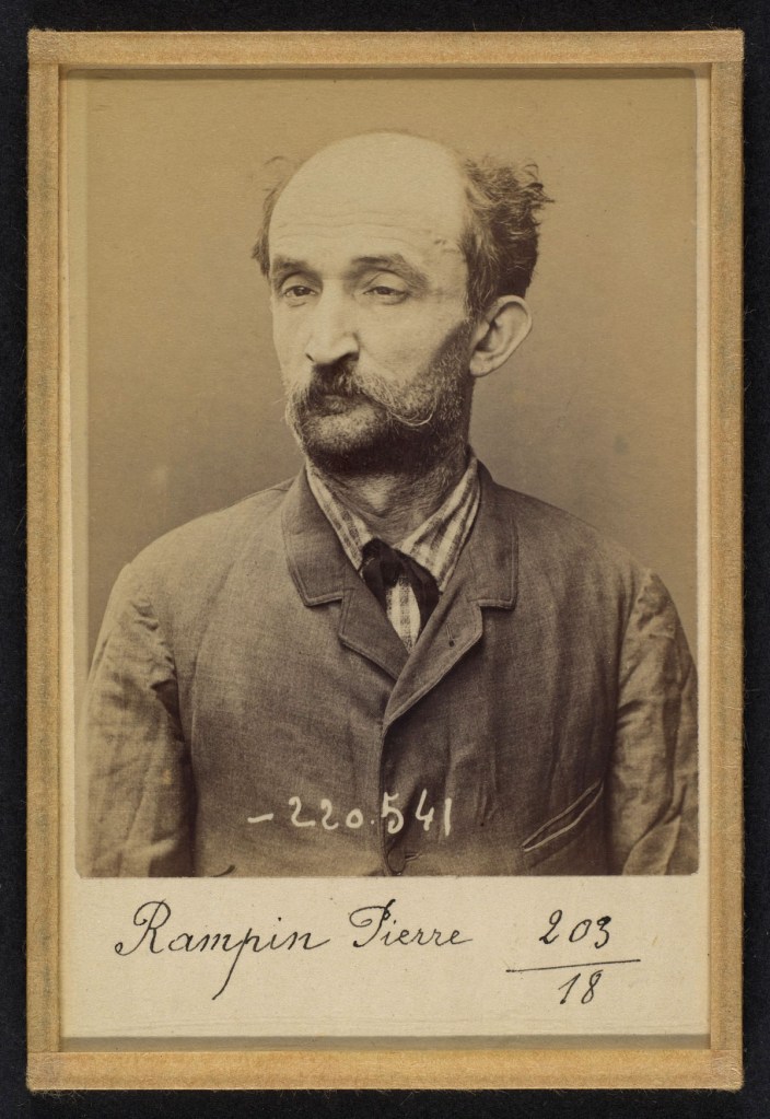 Alphonse Bertillon (French, 1853-1914) 'Rampin. Pierre. 3/7/94' 1894
