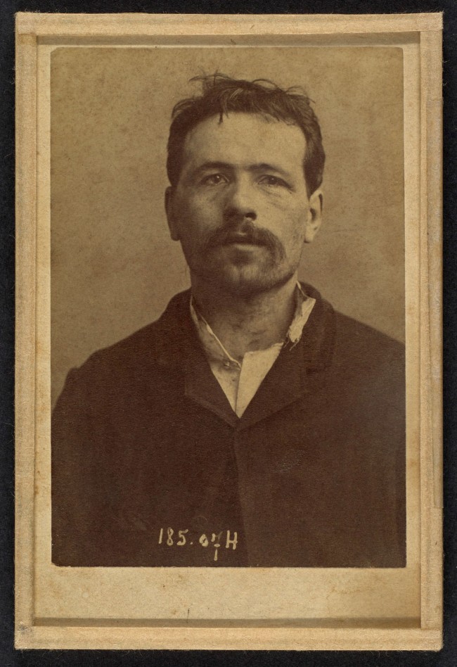 Alphonse Bertillon (French, 1853 - 1914) 'Ravachol. François Claudius Kœnigstein. 33 ans, né St-Chamond (Loire). Condamné le 27/4/92' 1892