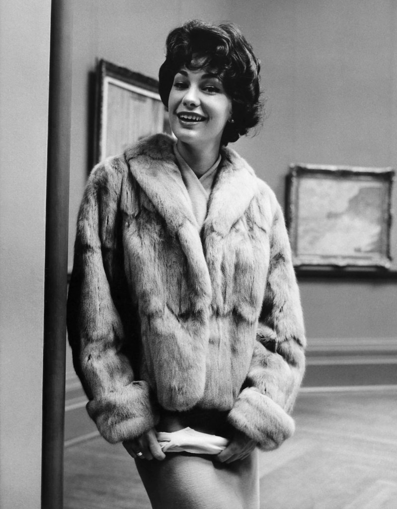 Henry Talbot (Germany 1920 - Australia 1999, Australia from 1940) 'No title (Fashion illustration model wearing hip length fur jacket, photographed at the National Gallery of Victoria)' 1960s