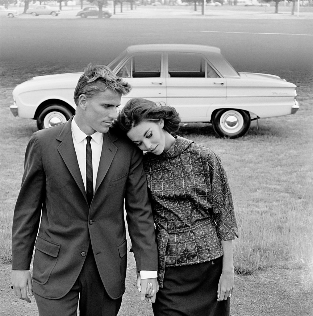 Henry Talbot (Germany 1920 - Australia 1999, Australia from 1940) 'No title (Fashion illustration for Pelaco shirts and Ford Falcon, models Margot McKendry and Murray Rose)' 1963, printed 2016 