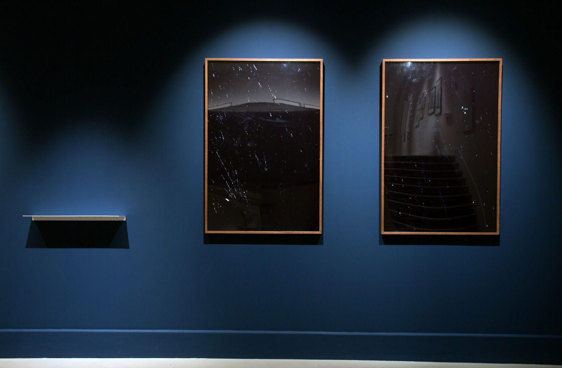 Installation view of Joan Fontcuberta (Spain). ‘MN 62: OPHIUCUS (NGC 6266), AR 17 h. 01,2 min. / D -30º 07’’ (left) and ‘LAMBDA CORONAE AUSTRALIS (Mags 5,1/9,7 Sepn 29,2" AP 214º), AR 18 h 43,8 min. / D -38º 19’’ (right) both 1993 Installation view of Joan Fontcuberta (Spain). ‘MN 62: OPHIUCUS (NGC 6266), AR 17 h. 01,2 min. / D -30º 07’’ (left) and ‘LAMBDA CORONAE AUSTRALIS (Mags 5,1/9,7 Sepn 29,2" AP 214º), AR 18 h 43,8 min. / D -38º 19’’ (right) both 1993