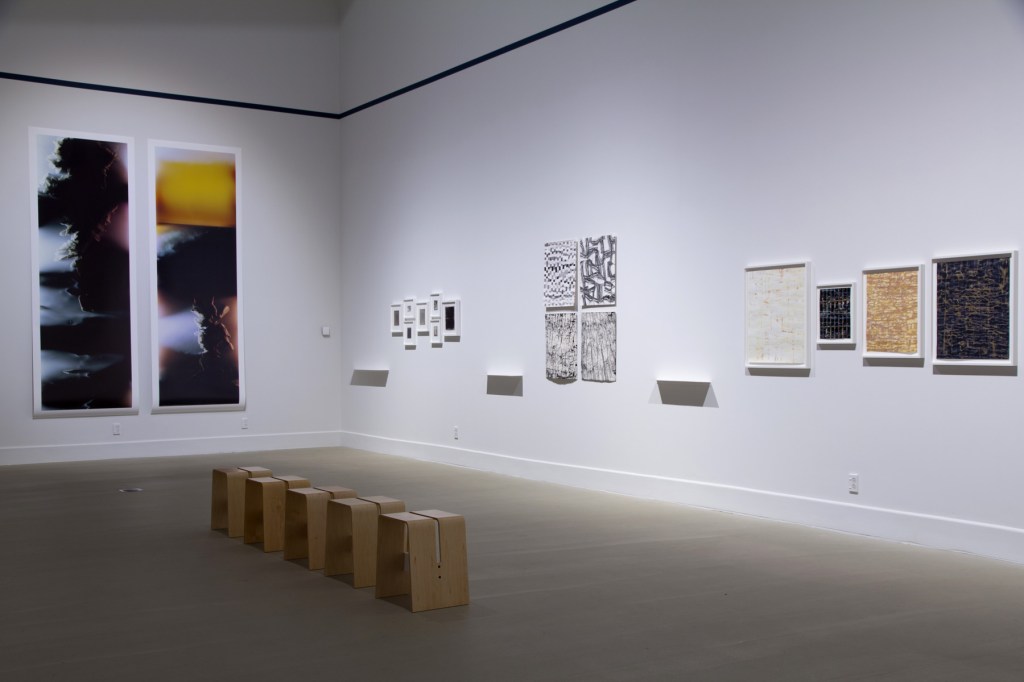 Installation view of the exhibition 'Emanations: The Art of the Cameraless Photograph' at the Govett-Brewster Art Gallery