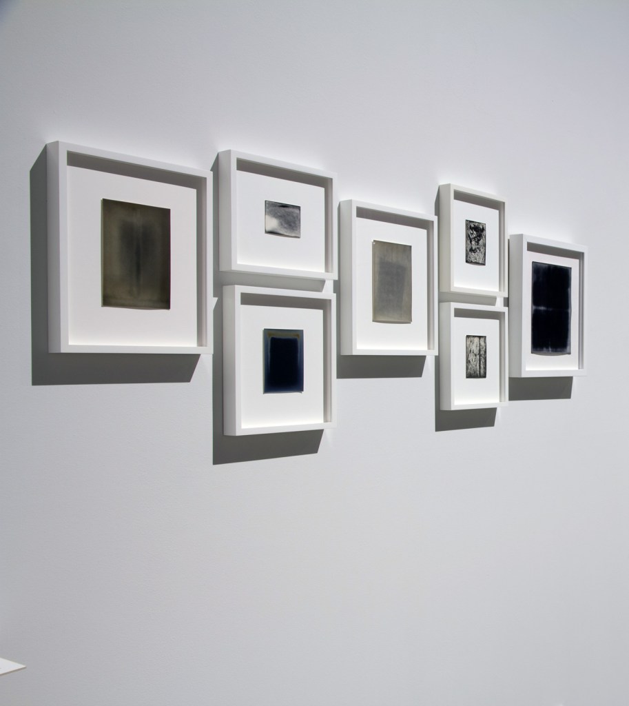 Installation view of works by Alison Rossiter
