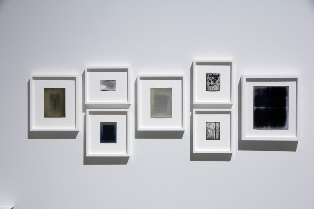 Installation view of works by Alison Rossiter