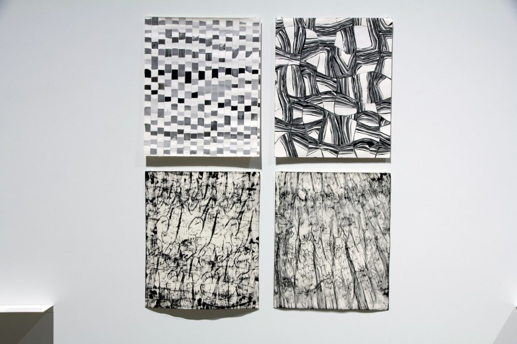 Installation view works by Matt Higgins