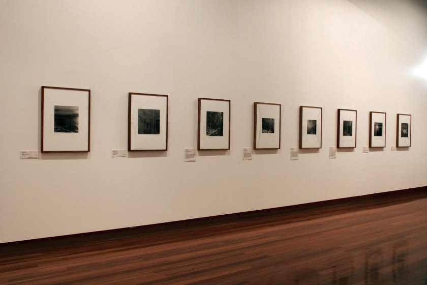 Installation view of the exhibition 'Max and Olive: The photographic life of Olive Cotton and Max Dupain' at The Ian Potter Museum of Art, Melbourne
