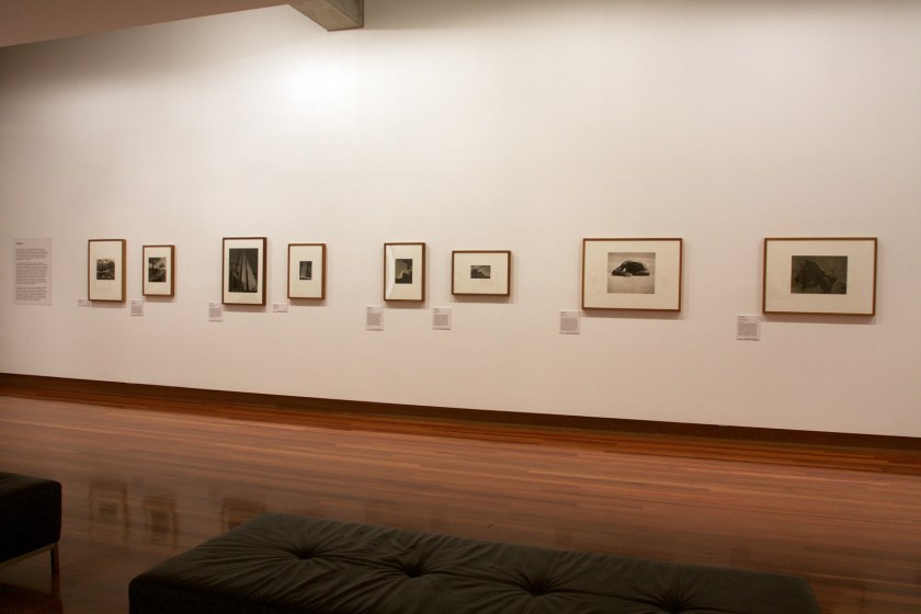 Installation view of the exhibition 'Max and Olive: The photographic life of Olive Cotton and Max Dupain' at The Ian Potter Museum of Art, Melbourne