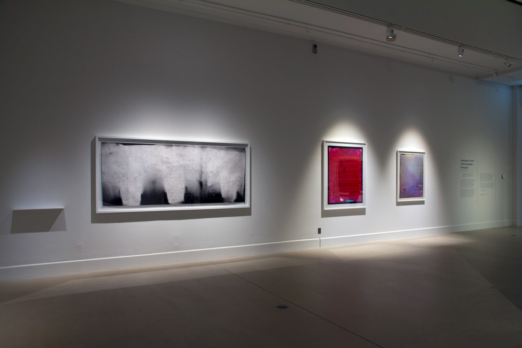 Installation view of the exhibition 'Emanations: The Art of the Cameraless Photograph' at the Govett-Brewster Art Gallery