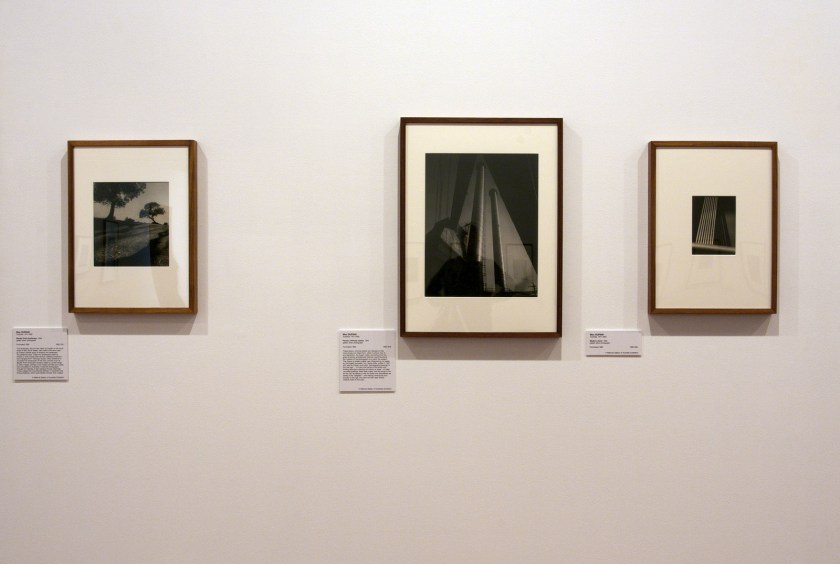 Installation view of the exhibition 'Max and Olive: The photographic life of Olive Cotton and Max Dupain' at The Ian Potter Museum of Art, Melbourne