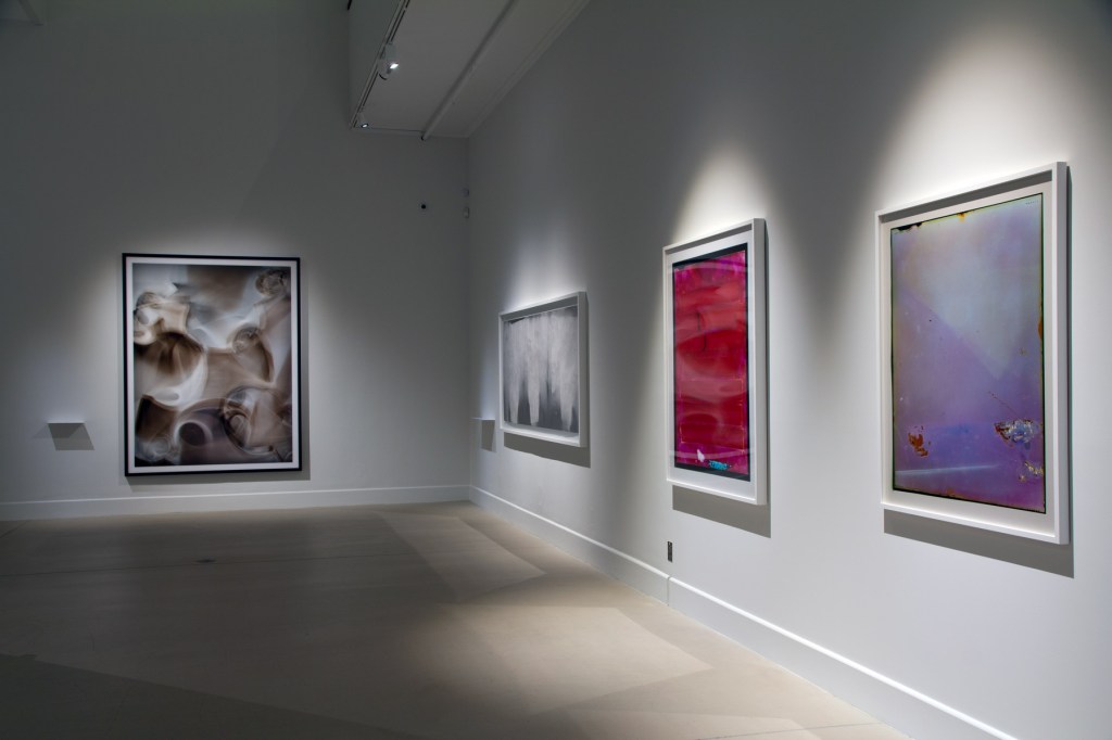 Installation view of the exhibition 'Emanations: The Art of the Cameraless Photograph' at the Govett-Brewster Art Gallery