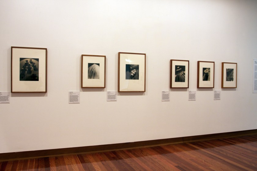 Installation view of the exhibition 'Max and Olive: The photographic life of Olive Cotton and Max Dupain' at The Ian Potter Museum of Art, Melbourne