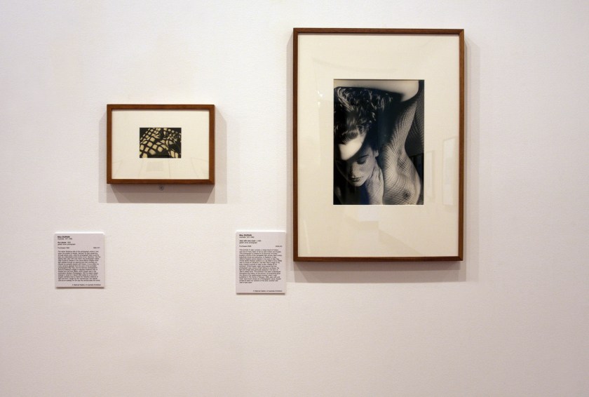 Installation view of the exhibition 'Max and Olive: The photographic life of Olive Cotton and Max Dupain' at The Ian Potter Museum of Art, Melbourne