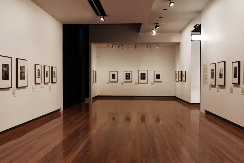 Installation view of the exhibition 'Max and Olive: The photographic life of Olive Cotton and Max Dupain' at The Ian Potter Museum of Art, Melbourne