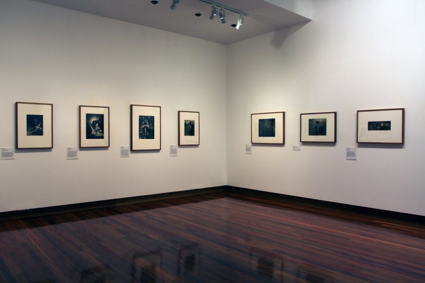 Installation view of the exhibition 'Max and Olive: The photographic life of Olive Cotton and Max Dupain' at The Ian Potter Museum of Art, Melbourne