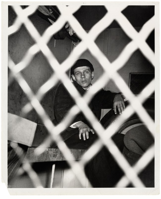 Weegee (American, born Ukraine (Austria), Złoczów (Zolochiv) 1899 - 1968 New York) 'Frank Pape, Arrested for Homicide' 1944