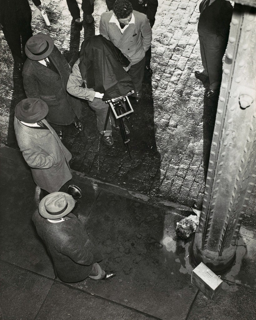 Weegee (American, born Ukraine (Austria), Złoczów (Zolochiv) 1899 - 1968 New York) 'Human Head Cake Box Murder' c. 1940