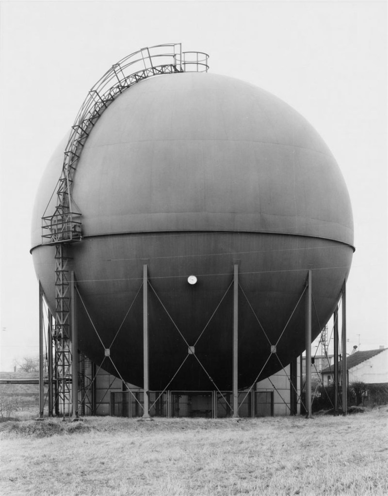 Bernd and Hilla Becher (German, 1931-2007/1934-2015) 'Gasbehälter bei Wuppertal (Gas tank near Wuppertal)' 1966