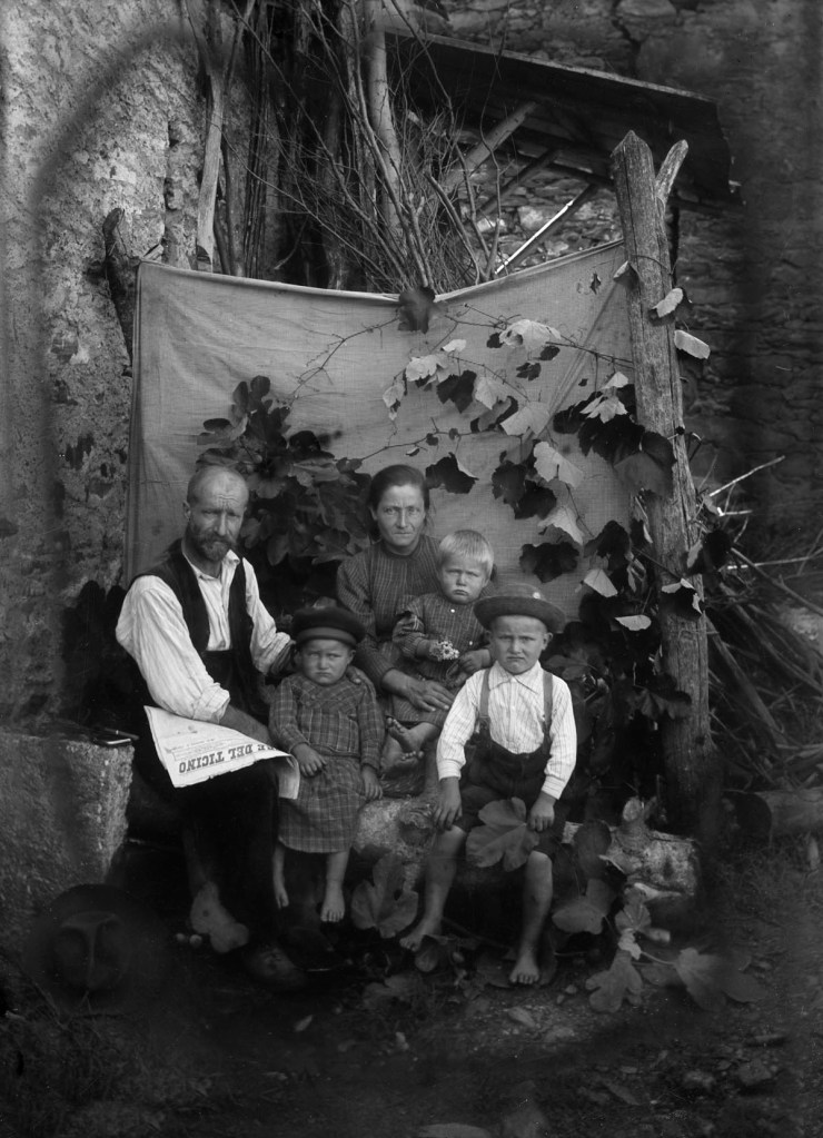 Roberto Donetta (Swiss, 1865-1932) 'Family Portrait, Bleniotal' Nd