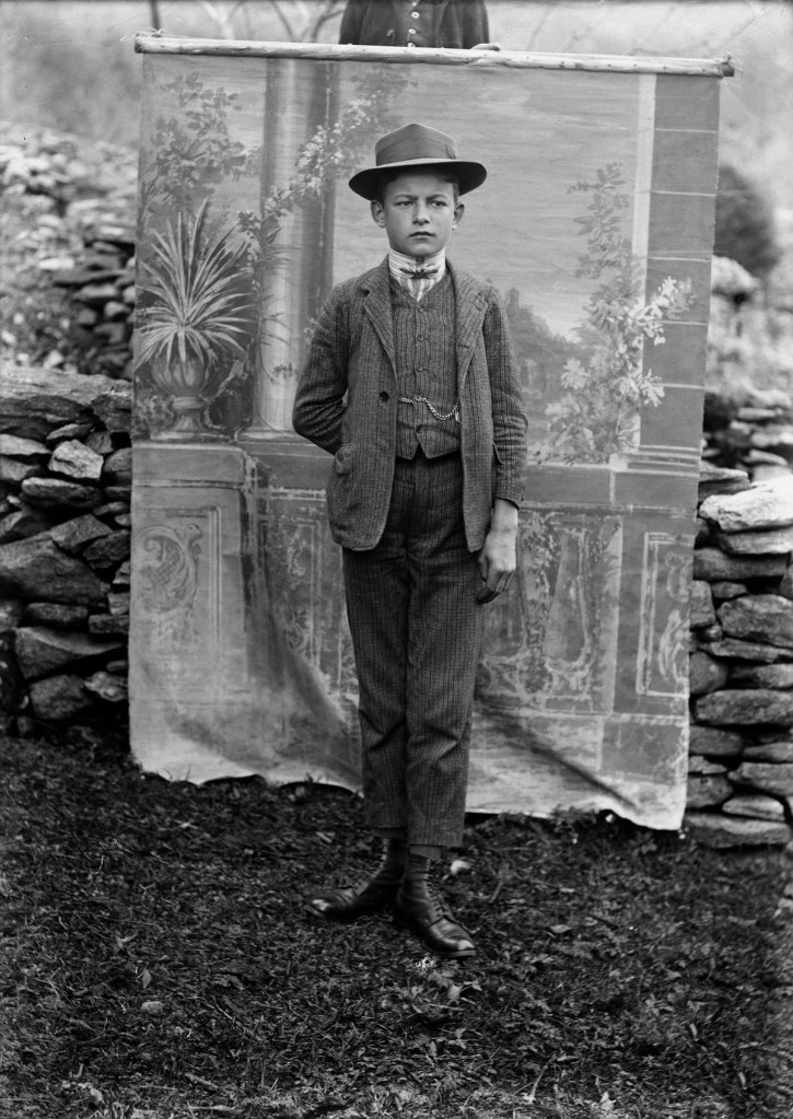 Roberto Donetta (Swiss, 1865-1932) 'Portrait of a Boy, Bleniotal' Nd