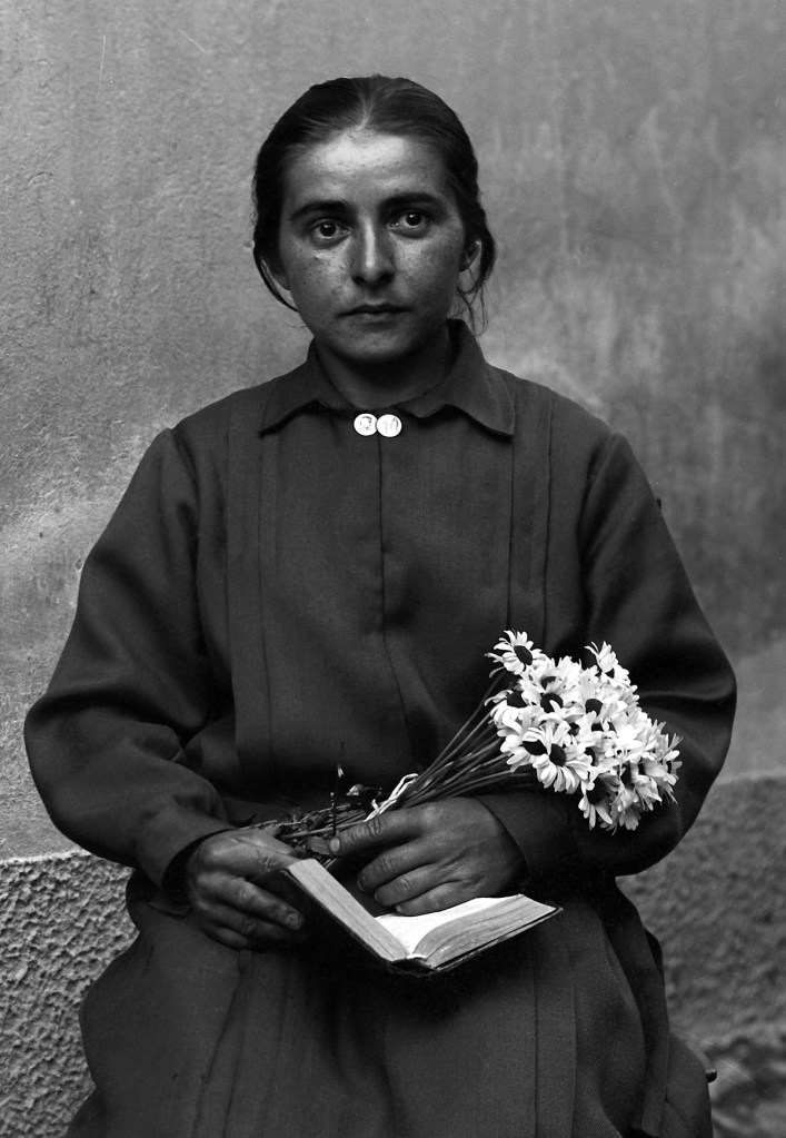 Roberto Donetta (Swiss, 1865-1932) 'Portrait of Cesarina Andreazzi Lazzari, Bleniotal' Nd (detail)