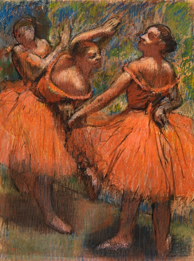 Edgar Degas (French, 1834-1917) 'Group of dancers (red skirts)' 1895-1900