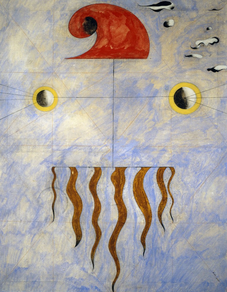 Joan Miró (Spanish, 1893-1983) 'Tête de Paysan Catalan' [Head of a Catalan Peasant] 1925 from the exhibition 'Surreal Encounters: Collecting the Marvellous: Works from the Collections of Roland Penrose, Edward James, Gabrielle Keiller and Ulla and Heiner Pietzsch' at the Scottish National Gallery of Modern Art, Edinburgh, June-  Sept, 2016