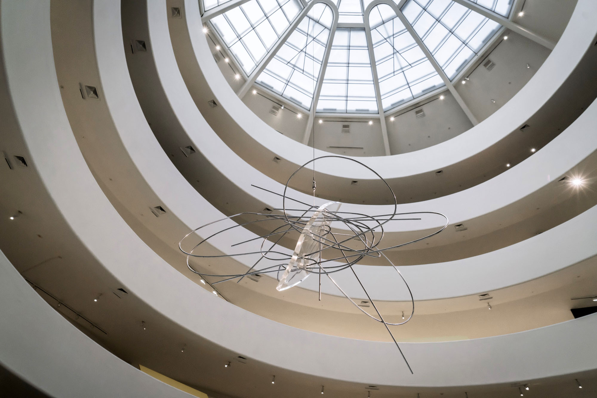 László Moholy-Nagy (Hungarian, 1895-1946) 'Dual Form with Chromium Rods' 1946 (installation view)