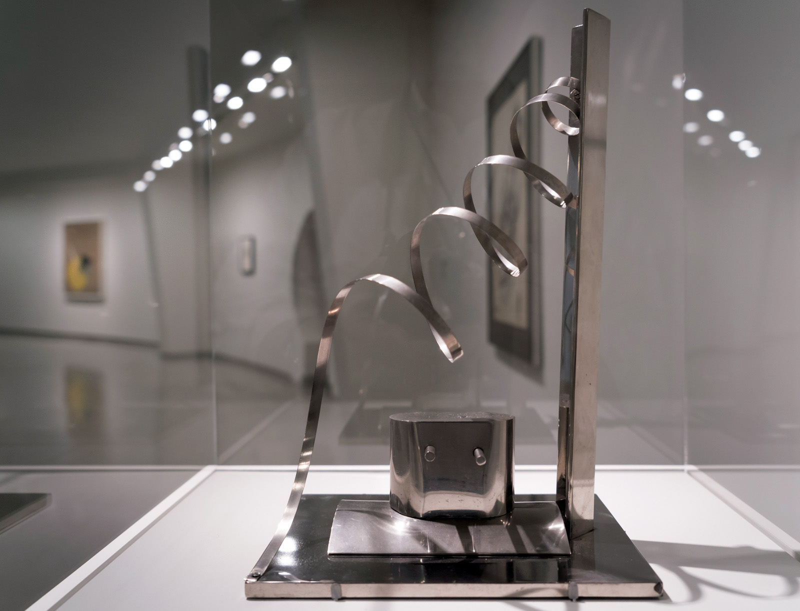 László Moholy-Nagy (Hungarian, 1895-1946) 'Nickel Sculpture with Spiral' 1921 (installation photograph)
