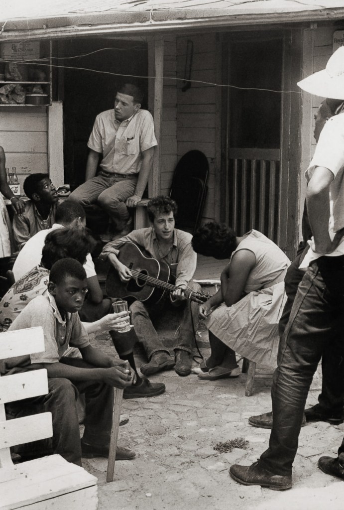 Danny Lyon (American, b. 1942) 'Bob Dylan behind the SNCC office, Greenwood, Mississippi' 1963