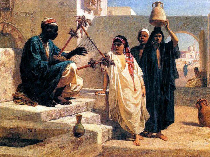 Frederick Goodall (English, 1822-1904), R.A. 'The Song of the Nubian Slave' 1863