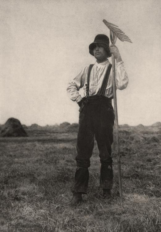 Peter Henry Emerson (British, 1856-1936) 'Haymaker with Rake' c. 1888, published 1890 from the exhibition 'Painting with Light: Art and Photography from the Pre-Raphaelites to the Modern Age' at Tate Britain, London, May - Sept, 2016
