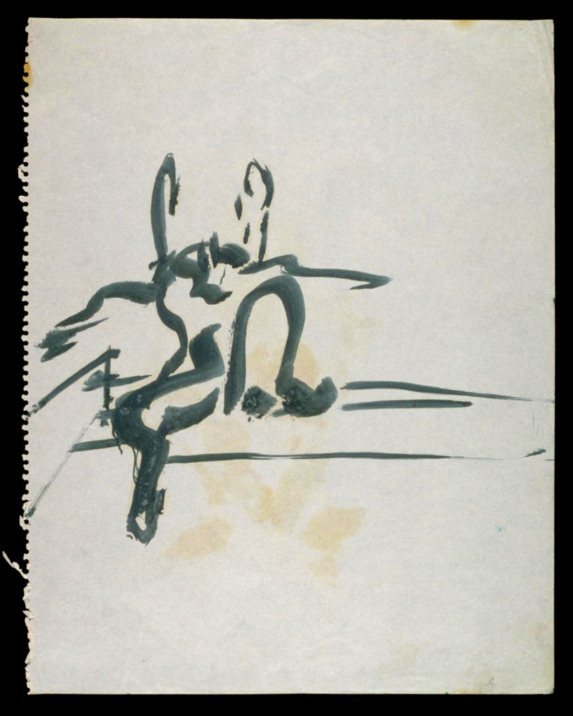 Francis Bacon (British born Ireland, 1909-1992) 'Collapsed Figure' c. 1957-1961