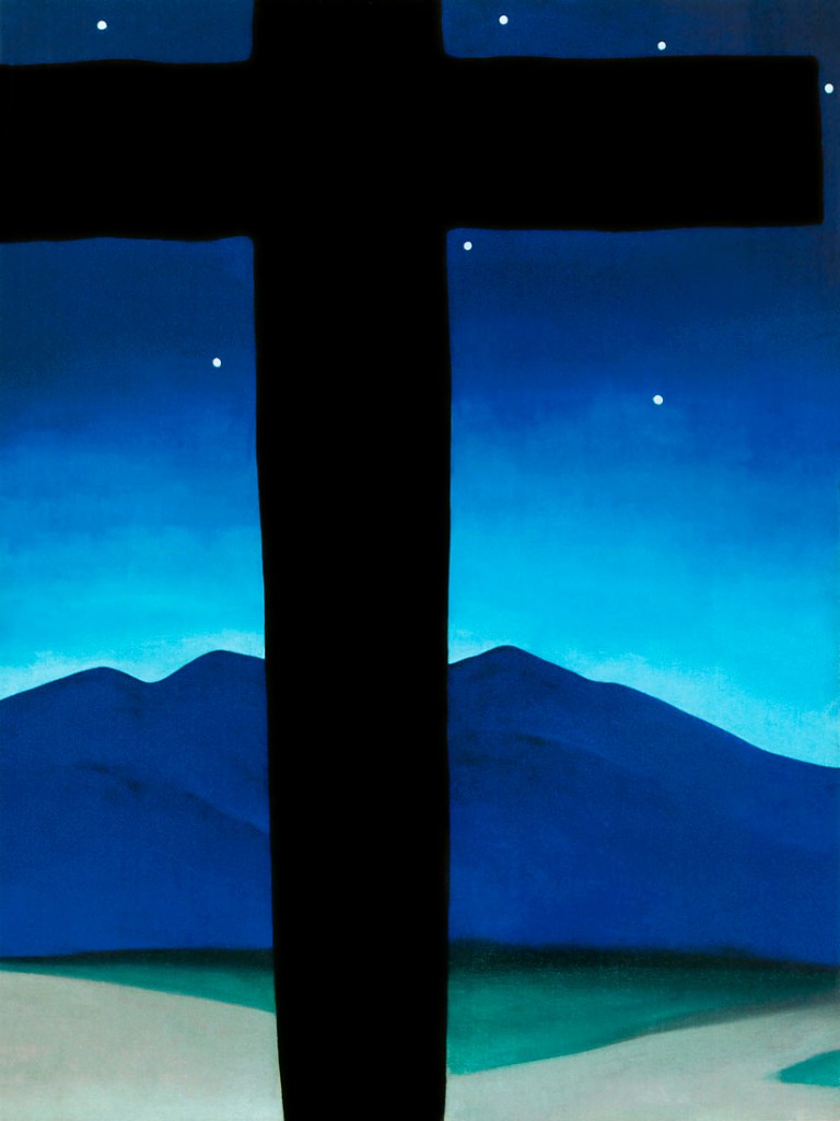 Georgia O'Keeffe (American, 1887-1986) 'Black Cross with Stars and Blue' 1929
