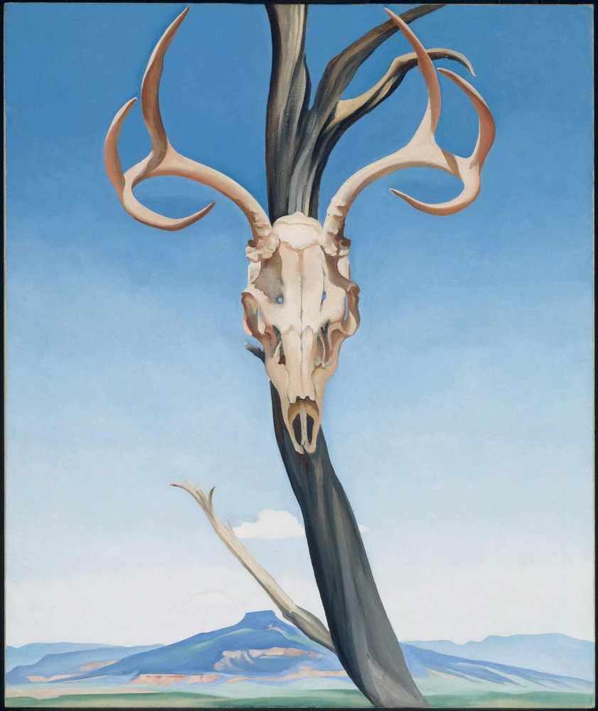 Georgia O'Keeffe (American, 1887-1986) 'Deer's Skull with Pedernal' 1936