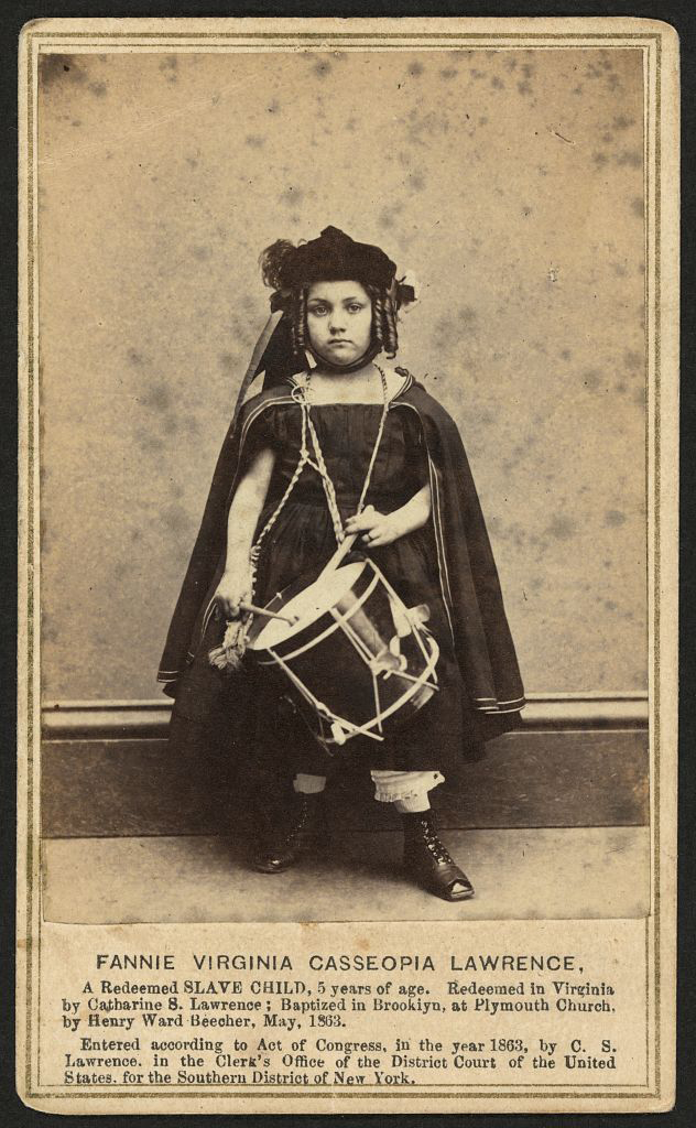 J. W. Black (American, photographer) 'Captioned carte de visite of Fannie Virginia Casseopia Lawrence' 1863