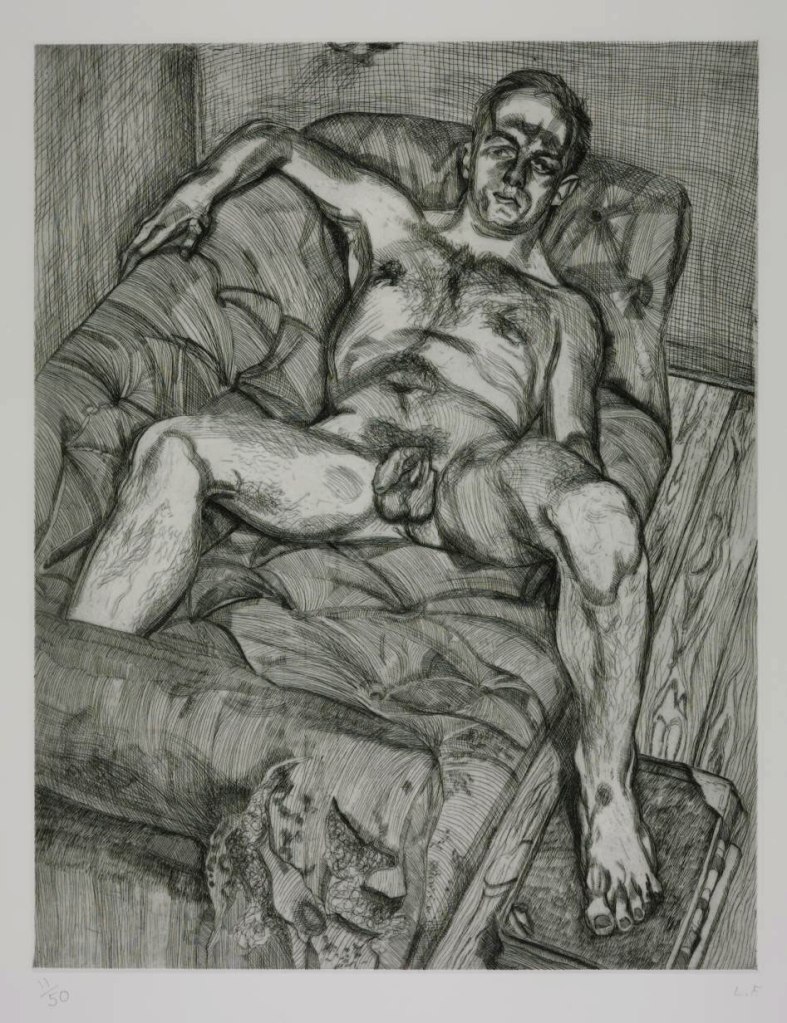 Lucian Freud (British born Germany, 1922-2011) 'Man Posing' 1985