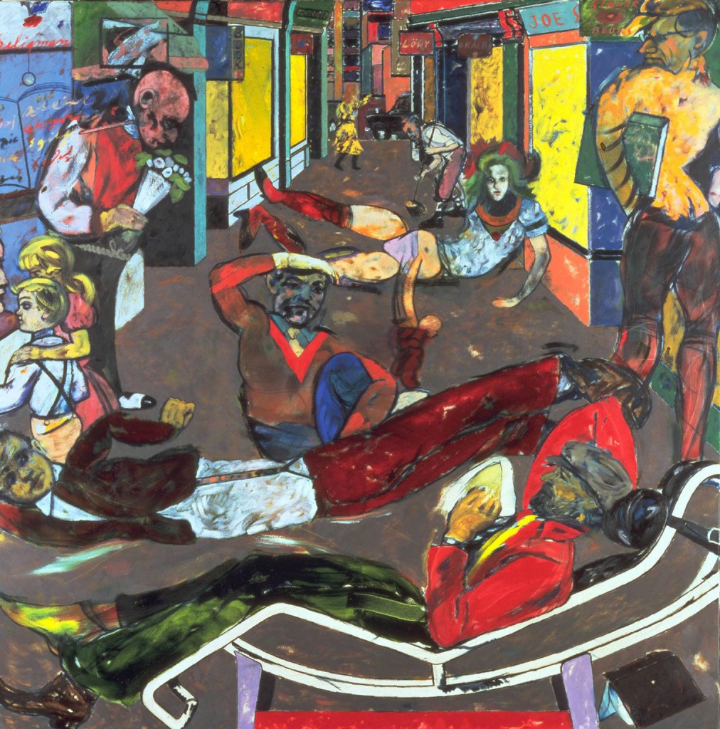 R. B. Kitaj (American lived England, 1932-2007) 'Cecil Court, London W. C. 2. (The Refugees)' 1983-1984
