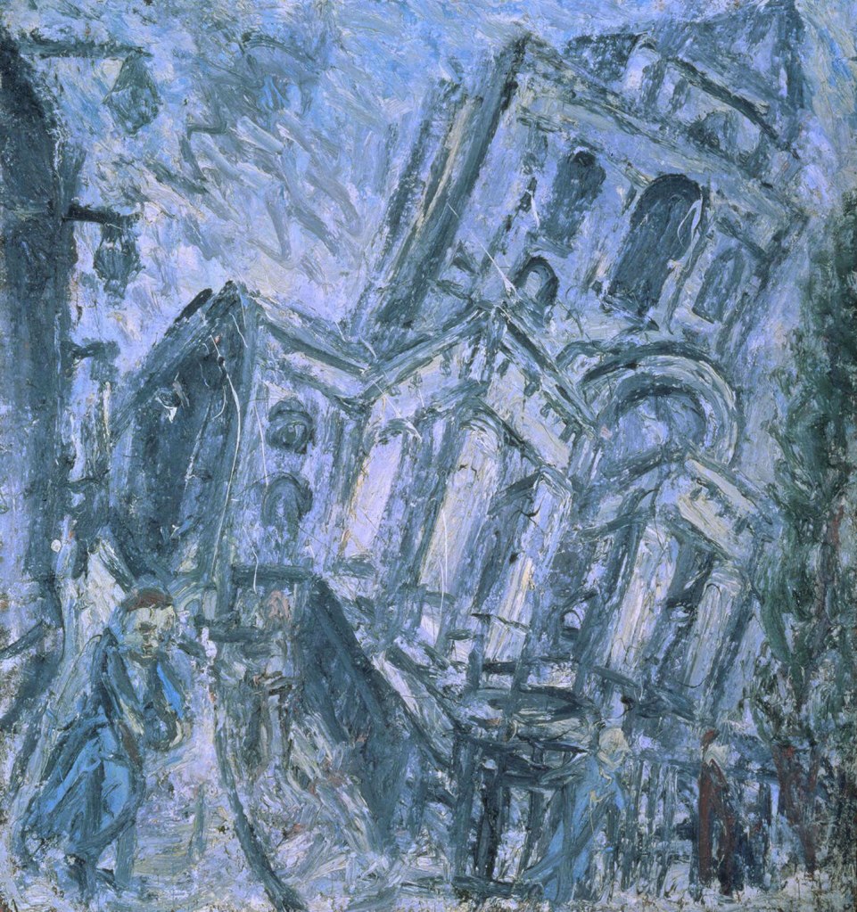 Leon Kossoff (British, 1926-2019) 'Christ Church, Spitalfields, Morning' 1990